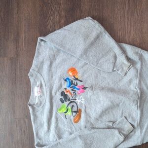 Disney Store Youth Size Small Gray Crewneck Sweatshirt